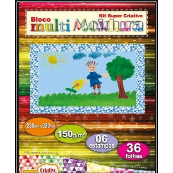 Bloco Moldura Kit Super Criativo (36 folhas A3)
